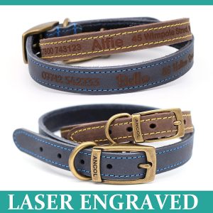 personalised leather dog collars
