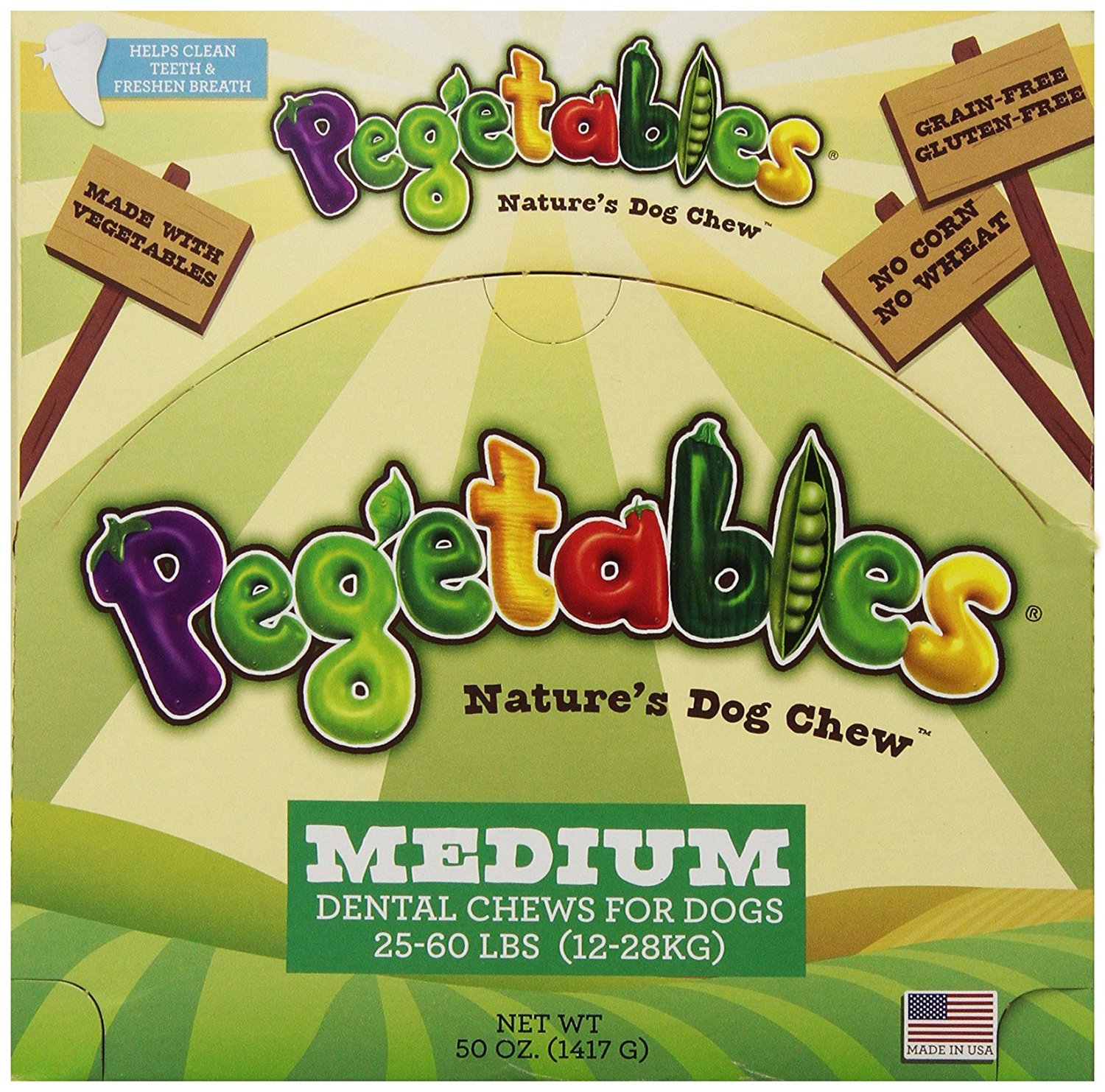 "Pegetables dog treats"