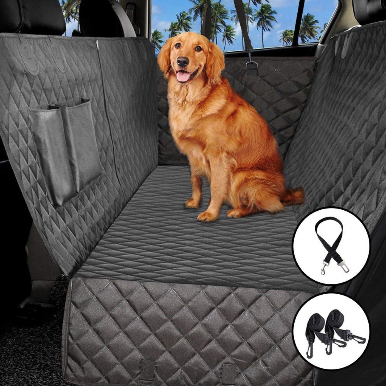 "dog rear car seat covers"